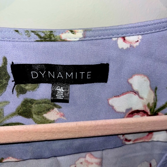 Dynamite Size Large blue floral dress - Picture 3 of 3